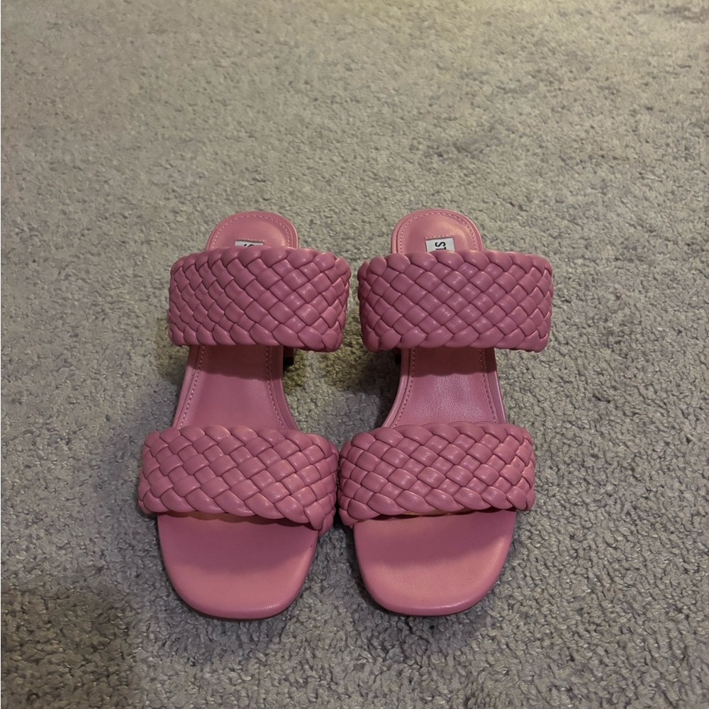 Steve Madden braided pink heels